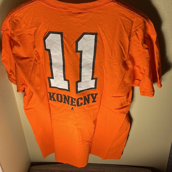 NHL Men’s Flyers Konecny 11 Jersey Tee Color Orange Size Large - Picture 4 of 5